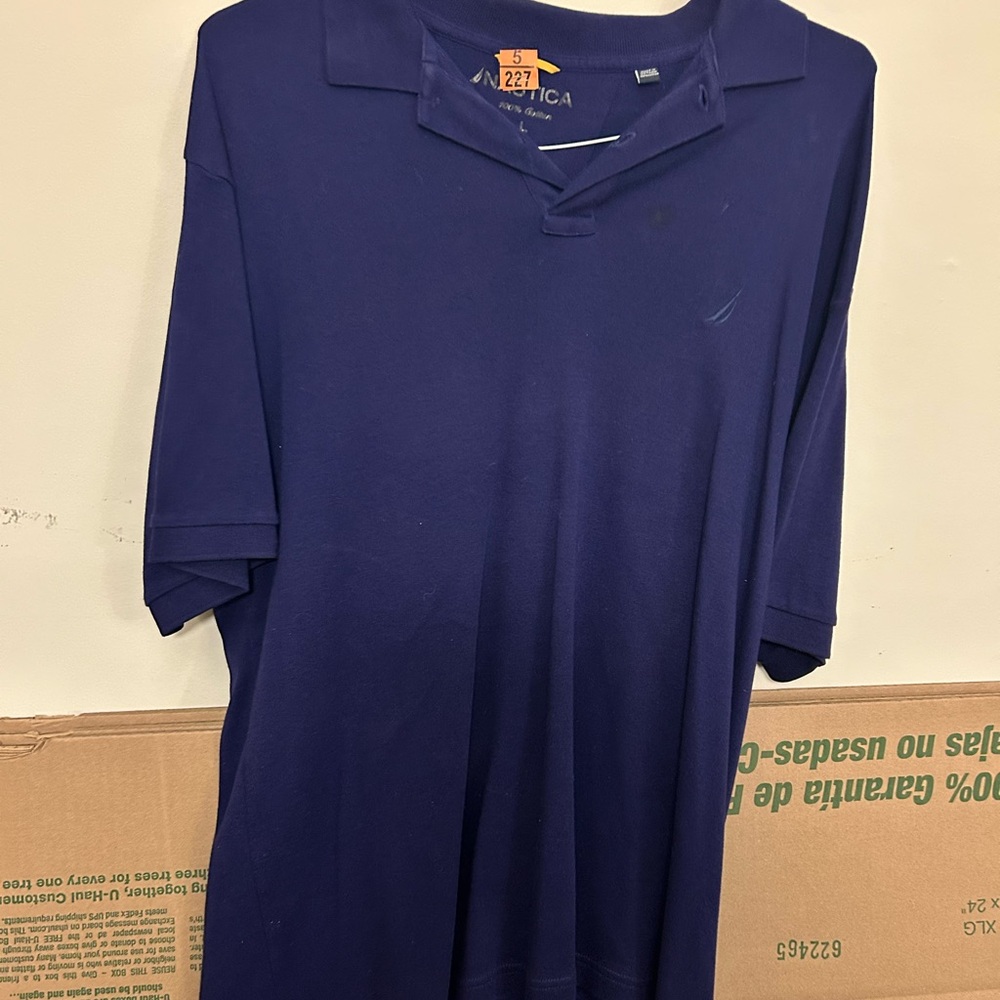 Nautica Mens Polo Shirt Classic Fit Cotton Navy‎ Blue Short Sleeve